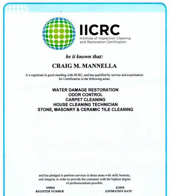 IICRC Certifed